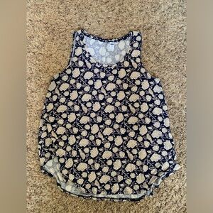 Old Navy Luxe Sleeveless Tank Top Navy floral print size large